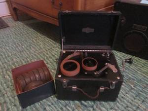 (R2) Antique Instructograph Code Instructor Morse Code Trainer with Box of Code Reels
