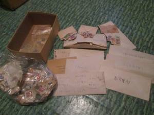 (R2) Large Assortment of Vintage Stamps - Small and Bigger Envelopes and Plastic Bag
