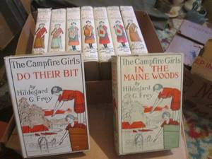 (R1) Lot of 9 Vintage The Campfire Girls Books by Hildegard G Frey - Hard Covers with Sleeves