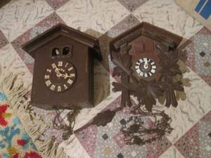 (R1) 2 Vintage Cuckoo Clocks As-Is Missing Parts