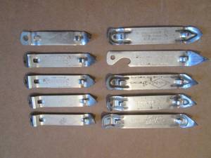 (R2) 10 Assorted Vintage Beer Advertising BottleCan Openers Including Grain Belt, Schmidt, Blatz, Old Style, Schlitz and Pabst Blue Ribbon