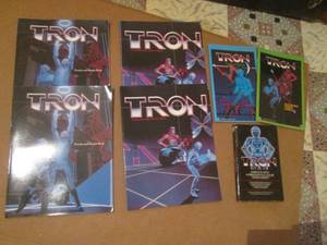 (R2) Vintage Tron Activity and Game Books and Soft Cover Book