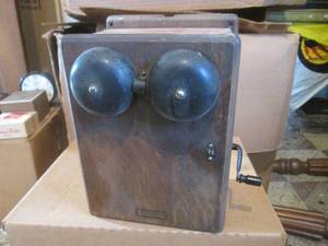 (R1) Antique Western Electric Wall Phone Ringer Box
