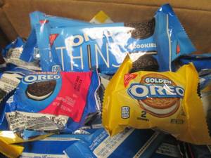 lot 2 image: Box of 56 Variety Oreo Cookie Packs Best By 112023