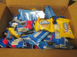 lot 3 image: Box of 56 Variety Oreo Cookie Packs Best By 112023