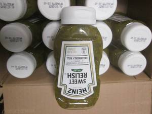 lot 21 image: Case of 12 Heinz Sweet Relish Squeeze Bottles 12.7oz Best by Jan 2025