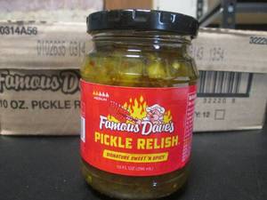 lot 27 image: Case 12 Jars Famous Daves Pickle Relish Signature Sweet &amp Spicy 10oz Jars Best by June 2025