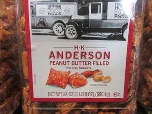 lot 51 image: 3 Containers Peanut Butter Filled Pretzel Nuggets 24oz each Past Date