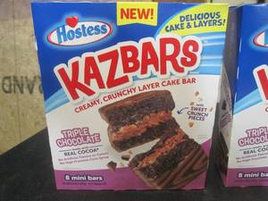 lot 53 image: 3 Boxes Hostess Kazbars Triple Chocolate Past Date
