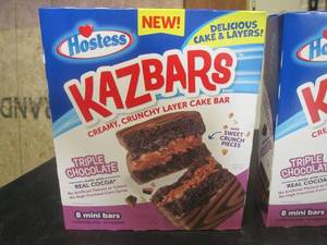 lot 54 image: 3 Boxes Hostess Kazbars Triple Chocolate Past Date