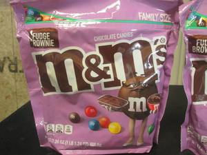 lot 68 image: 3 Family Size Bags Fudge Brownie M&ampMs Past Date