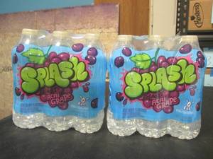 lot 107 image: 2 - 6-Packs Acia Grape Splash Blast Water 16.9oz Bottles