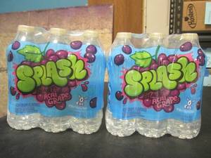 lot 109 image: 2 - 6-Packs Acia Grape Splash Blast Water 16.9oz Bottles