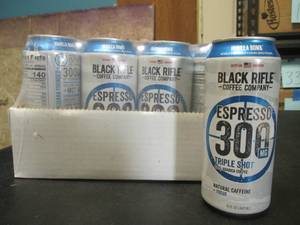 lot 114 image: 12-Pack Black Rifle Vanilla Bomb Espresso 300 Triple Shot Coffee 15oz Cans Best by March 2024