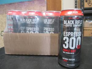 lot 115 image: 12-Pack Black Rifle Rich Mocha Espresso 300 Triple Shot Coffee 15oz Cans Best by March 2024