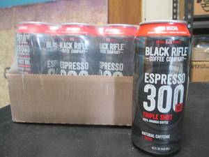 lot 116 image: 12-Pack Black Rifle Rich Mocha Espresso 300 Triple Shot Coffee 15oz Cans Best by March 2024