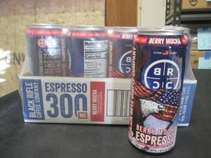 lot 120 image: 12-Pack Black Rifle Berry Mocha Espresso 300 Triple Shot Coffee 15oz Cans Best by April 2024