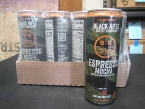 lot 122 image: 12-Pack Black Rifle Espresso Mocha Coffee 11oz Cans Best by Feb 2024