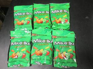 lot 137 image: 6 Bags Mike and Ike Original Fruits Candy 10oz Best by Dec 2024