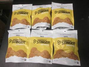 lot 138 image: 6 Bags Vanilla Honey Stinger Mini Waffles 5.3oz Best by April 2024