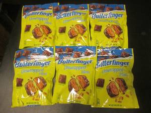 lot 142 image: 6 Bags Butterfinger Unwrapped Minis 8oz Past Date