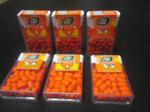 lot 148 image: 6 Orange Tic Tac Mints Best by Feb 2024