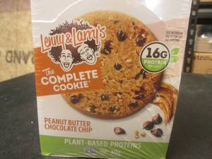 lot 158 image: Box of 12 Lenny &amp Larrys Large Peanut Butter Chocolate Chip Cookies Best By 082023
