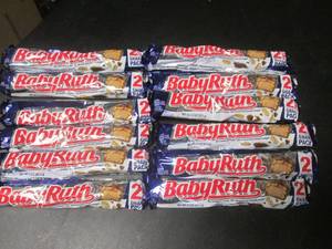 lot 163 image: 12 2pc Share Packs Baby Ruth Candy Bars Best by June 2024