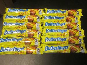 lot 174 image: 12 2pc Share Packs Butterfinger Candy Bars Past Date