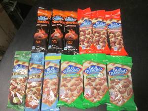 lot 175 image: 12 Bags Assorted Blue Diamond Almonds Most In Date