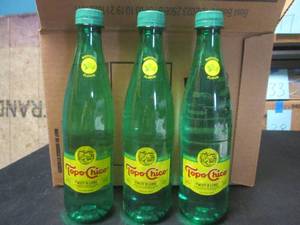 lot 202 image: 12 Bottles Topo-Chico Twist of Lime Carbonated Water 15.5oz Bottles