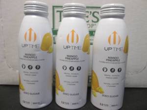 lot 205 image: 11 Cans Uptime Mango Pineapple Energy Drink 12oz Cans Best by July 2025