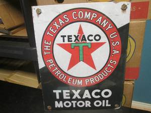 lot 220 image: Texaco Motor Oil Tin Sign - New in Wrap - 16 x 12 12