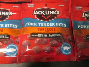 lot 65 image: 6 Bags Jack Links Barbecue Pork Tender Bites 2.85oz Past Date