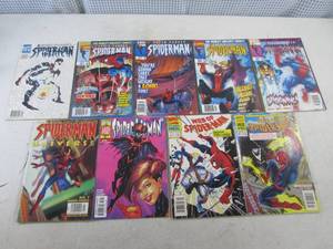 lot 313 image: 9 Assorted Spiderman Comics...