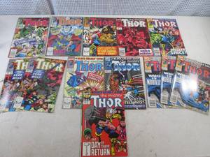 lot 332 image: 13 Marvel The Mighty Thor Comics #...
