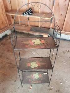 lot 12 image: Metal Shelving Flower Stand