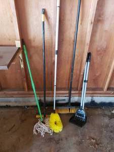 lot 16 image: Mop and Brooms