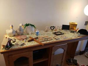 lot 70 image: Small Home Decor - Geese, Cross, Candles and More
