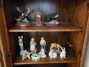 lot 81 image: Eagle, Bear and More Figurines - Both Shelves
