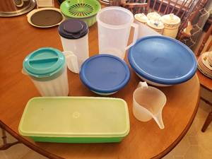 lot 100 image: Plastic Containers, Pitchers