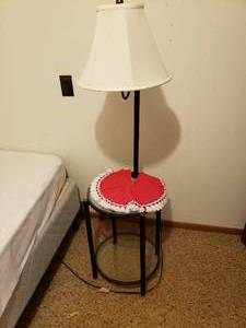 lot 130 image: Nightstand with Lamp