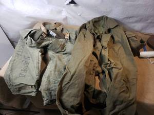Military Coveralls and Overcoat