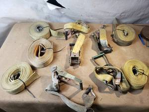 Lot of 5 Large Used Ratchet Straps