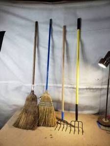 Brooms and Fork Rakes