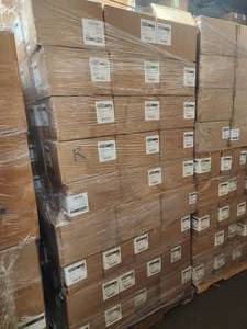 lot 4-C image: MSRP $5400  60 Cases (300eacs) NEW MediChoice 77728 Blue Fluid-Resistant Shoe Cover - Durable Polypropylene Fully Elasticized and Non-Conductive - Universal Size