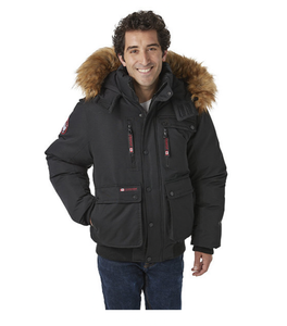 New Canada Weather Gear Mens Hooded Bomber Jacket Size Large
