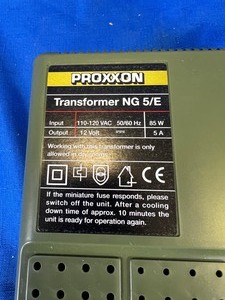 lot 17 image: Proxxon Auto Transformer NG 5E Input 110-120 VAC 5060Hz 85W  Output 12 Volt 5A With US Plug