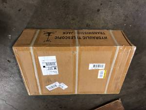 VEVOR 1322 lbs. Transmission Jack Hydraulic Telescopic Floor Jack 2-Stage Stand with Foot Pedal 360° Wheel for Garage Shop Customer Returns See Pictures