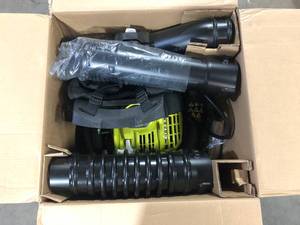 lot 19 image: RYOBI 40V Vac Attack Cordless Leaf VacuumMulcher with 5.0 Ah Battery and Charger  Customer Returns See Pictures